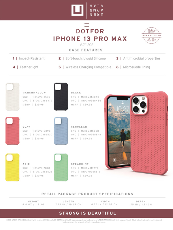 [U] Ốp lưng iPhone 13 Pro Max UAG Dot Series