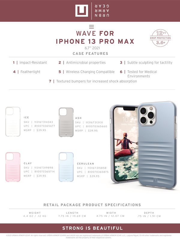 [U] Ốp lưng iPhone 13 Pro Max UAG Wave Series
