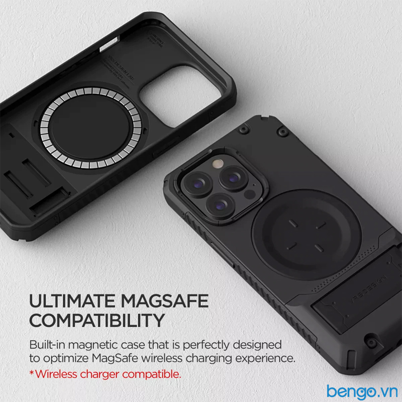 Ốp lưng iPhone 13 Pro Max VRS Design Magsafe QuickStand