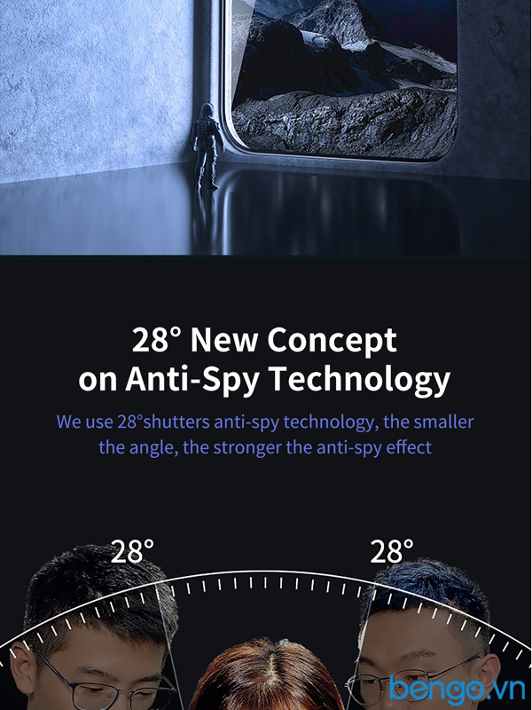 Dán cường lực iPhone 13 Pro Max MIPOW KINGBULL ANTI-SPY