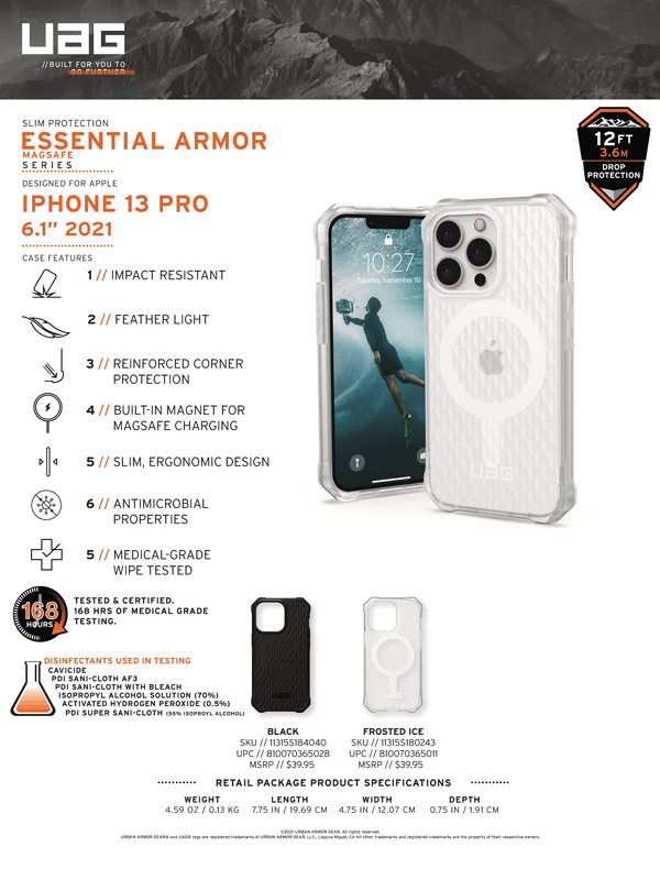 Ốp lưng iPhone 13 Pro UAG Essential Armor with MagSafe Series