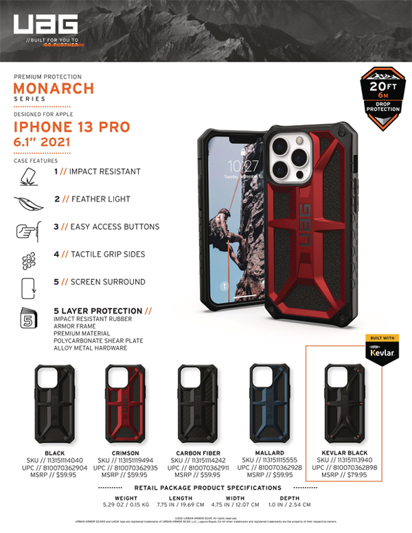 Ốp lưng iPhone 13 Pro UAG Monarch Series