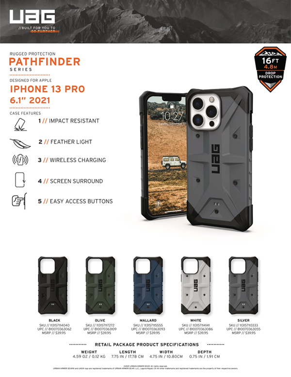 Ốp lưng iPhone 13 Pro UAG Pathfinder Series