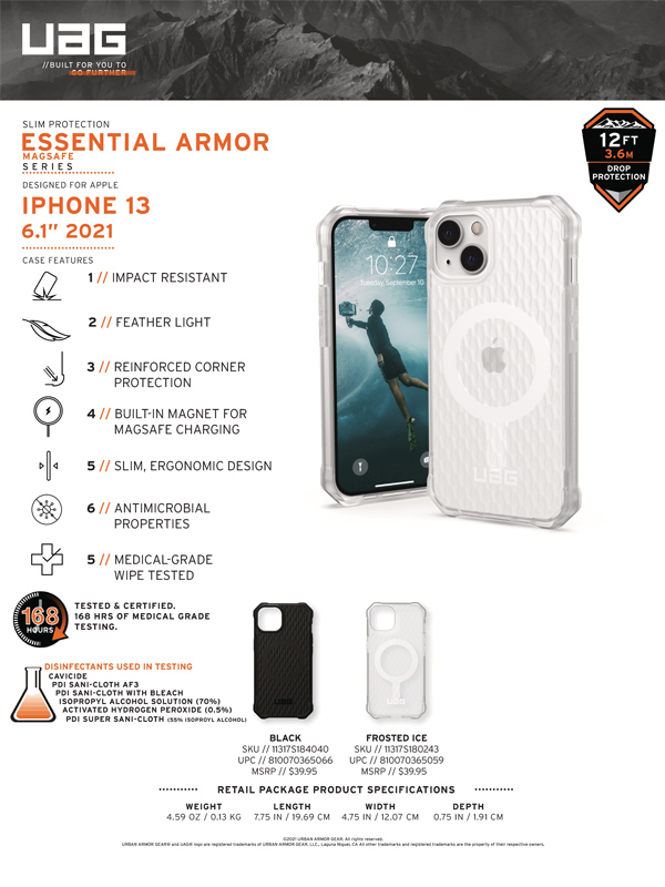 Ốp lưng iPhone 13 UAG Essential Armor with MagSafe Series