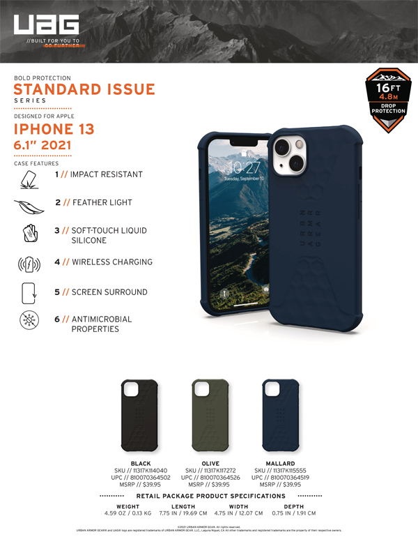 Ốp lưng iPhone 13 UAG Standard Issue Series