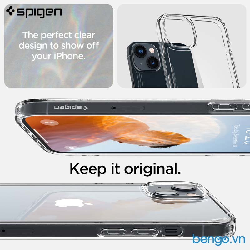 Ốp lưng iPhone 14 SPIGEN Ultra Hybrid Crystal Clear
