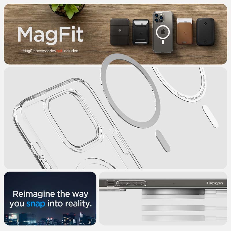 Ốp lưng iPhone 14 Pro Max SPIGEN Crystal Hybrid MagFit White