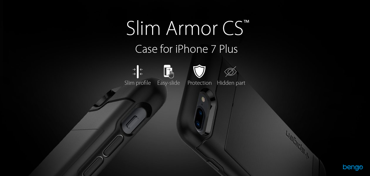 Ốp lưng iPhone 8/7 Plus SPIGEN Slim Armor CS - Rose Gold