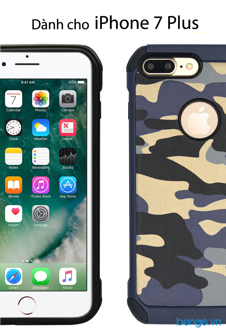 ốp lưng iphone 7 plus họa tiết quân đội camo series