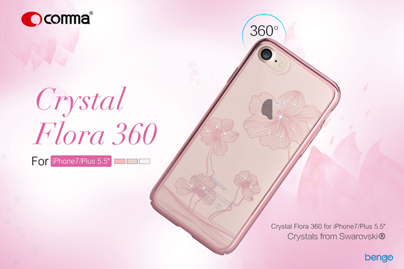 Ốp lưng iPhone 8/7 Comma Crystal Flora 360