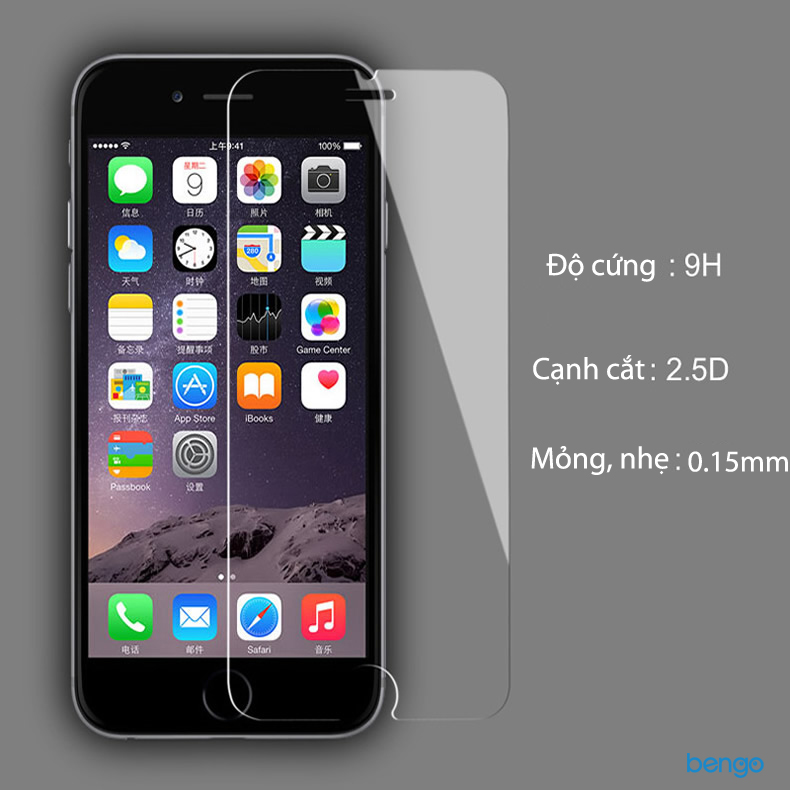 Dán màn hình cường lực iPhone 8 Plus 9H+ (0.15mm)