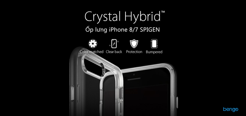 Ốp lưng iPhone 8/7 Spigen Crystal Hybrid