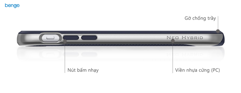 Ốp lưng iPhone 8/7 SPIGEN Neo Hybrid Herringbone - Gunmetal