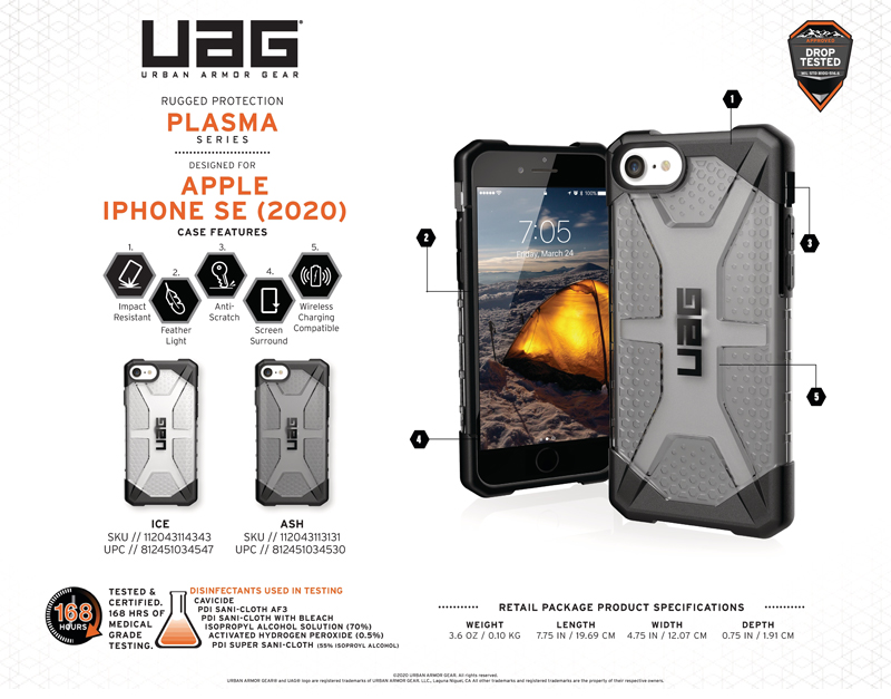 Ốp lưng iPhone SE 2020 UAG Plasma Series