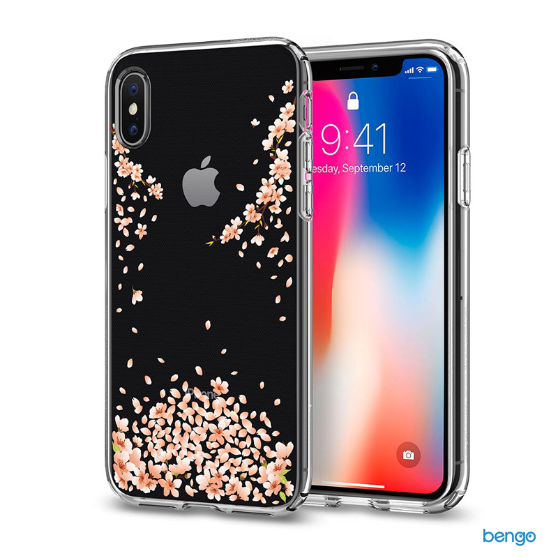 Ốp lưng iPhone X SPIGEN Liquid Crystal Blossom