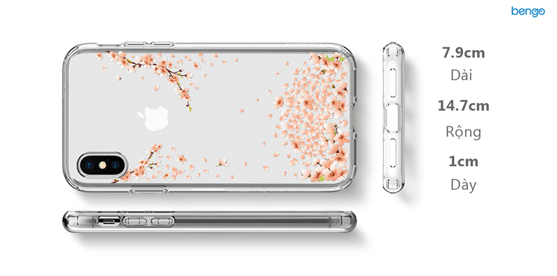 Ốp lưng iPhone X SPIGEN Liquid Crystal Blossom
