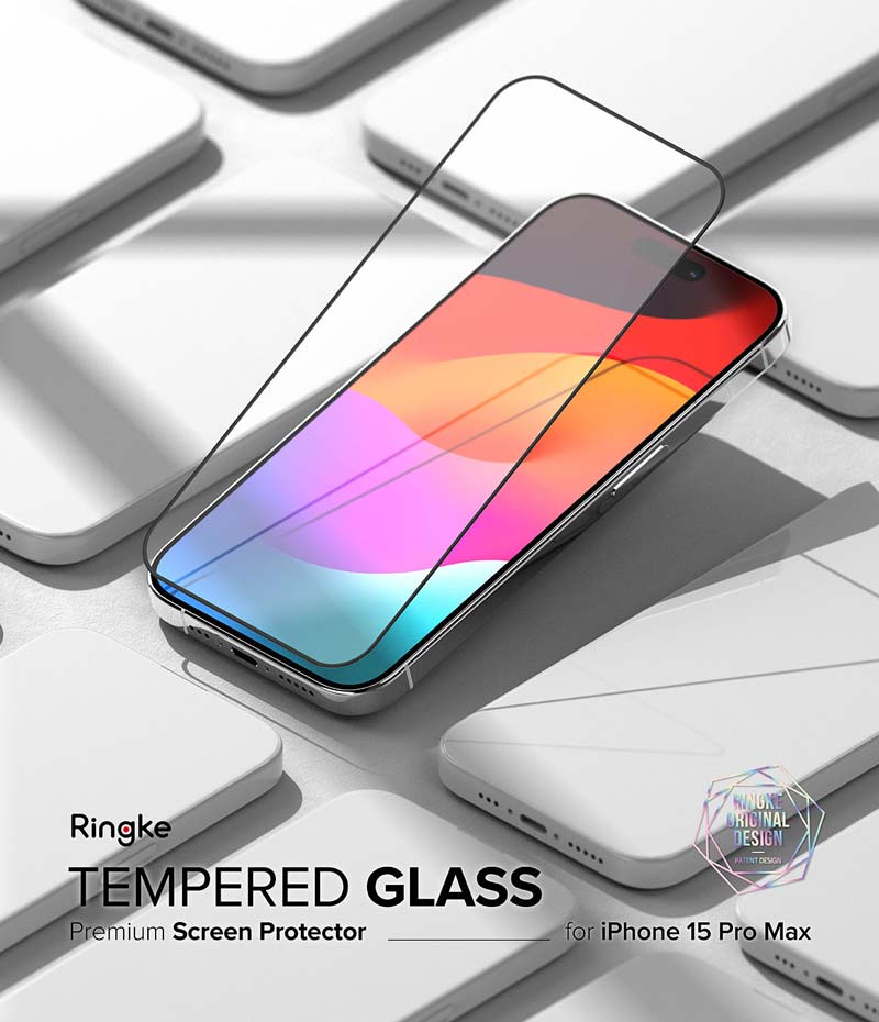 dán cường lực iphone 15 pro max ringke screen protector tempered glass