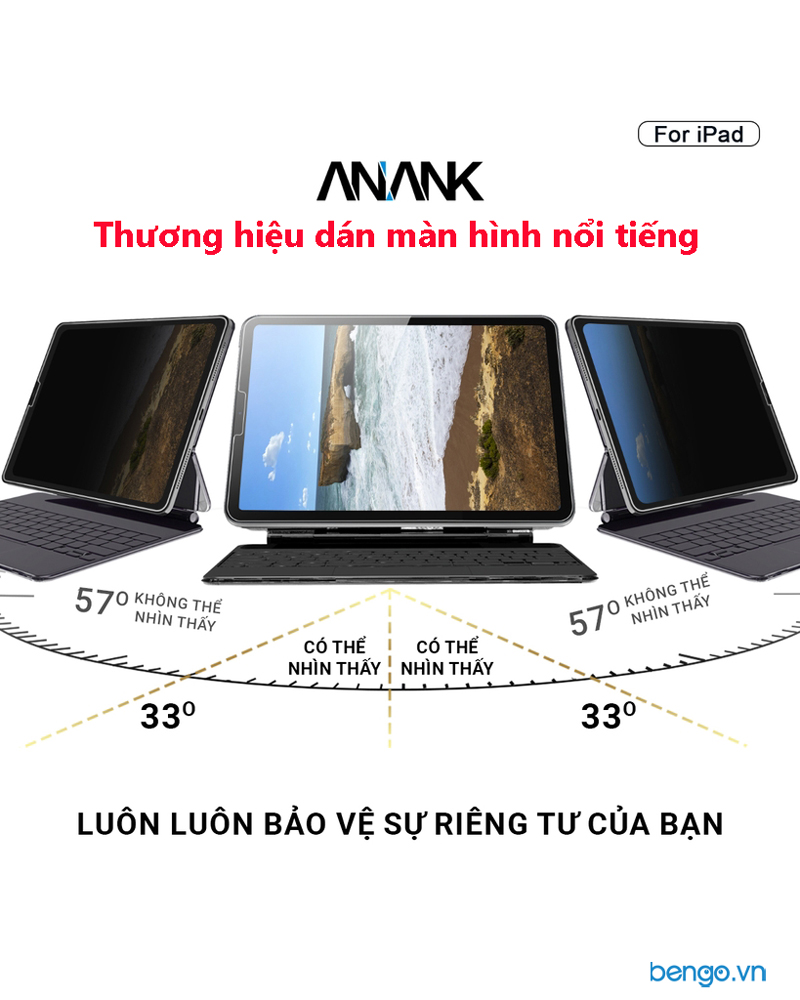 Dán Cường Lực chống nhìn trộm iPad