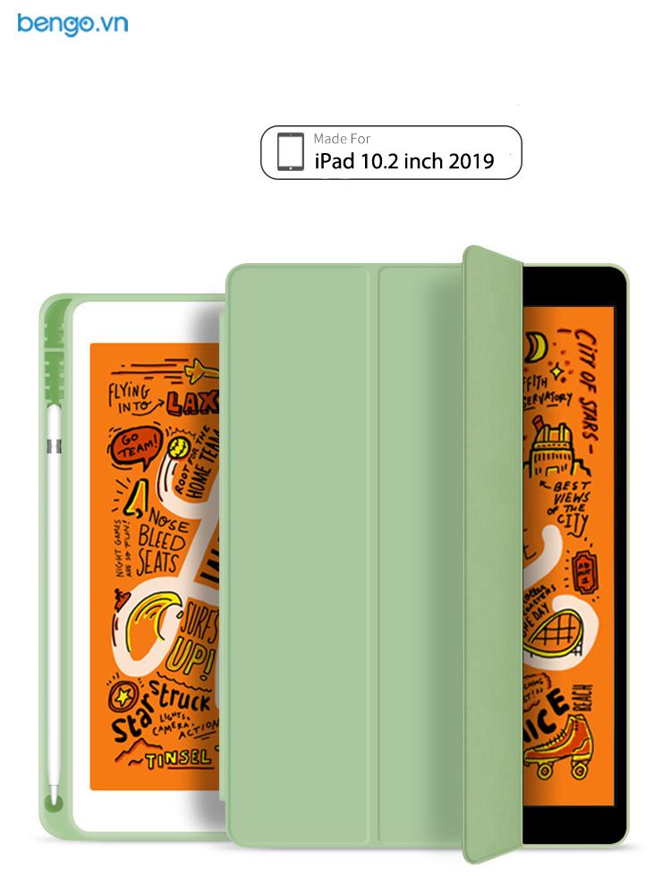 Bao da iPad 10.2 inch 2019 Smartcover with Pencil Holder