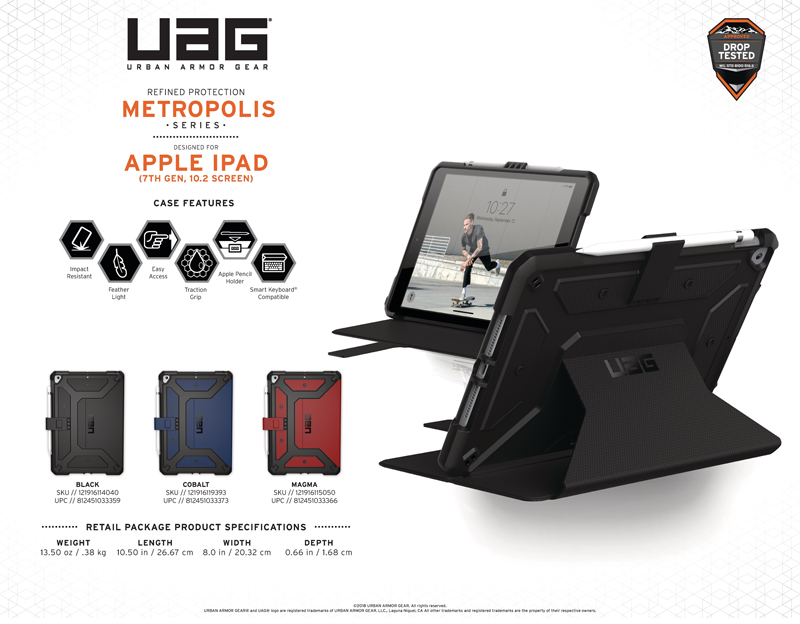 Bao da iPad 10.2 inch 2019 UAG Metropolis Series