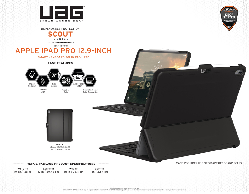 Ốp lưng iPad Pro 12.9'' 2018 (thế hệ 3) UAG Scout Series