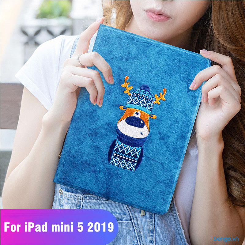 Bao da iPad Mini 5/4 Họa tiết Cartoon Sweater Fawn
