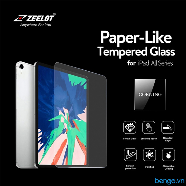 Dán cường lực iPad Mini 5 Zeelot PureGlass 2.5D Chống vân tay