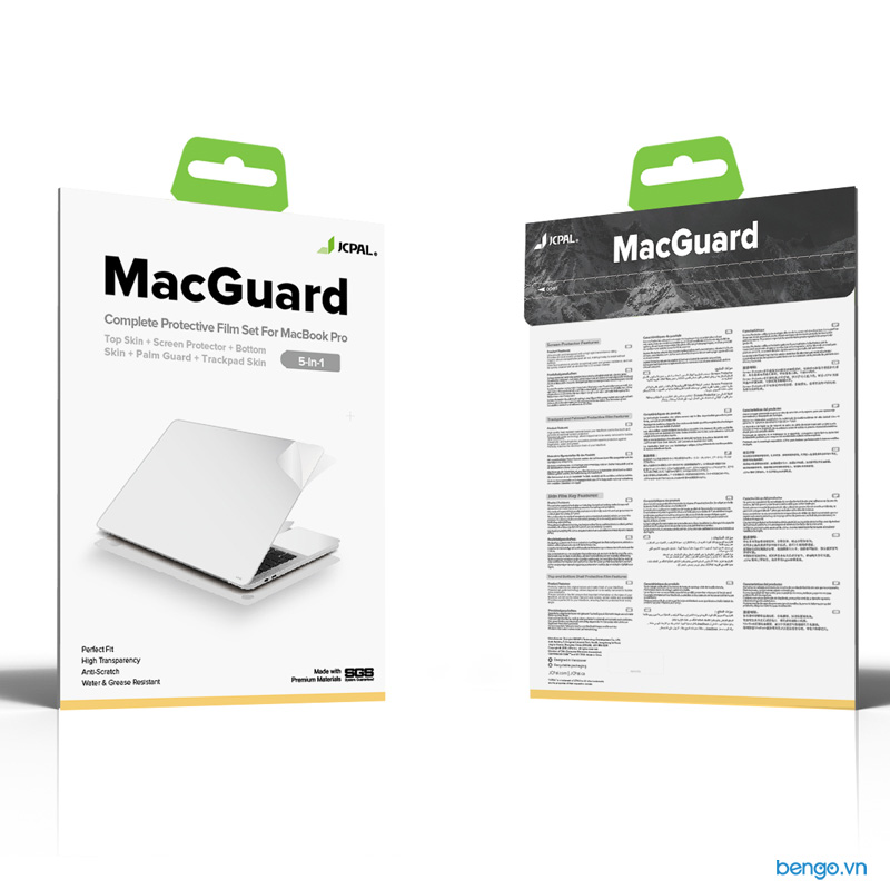 Bộ dán Full JCPAL MacGuard 5 in 1 cho Macbook Pro Retina 2015