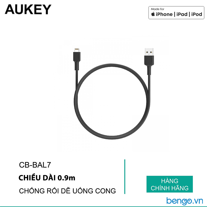 Cáp USB-A to Lightning MFi AUKEY 0.9m - CB-BAL7