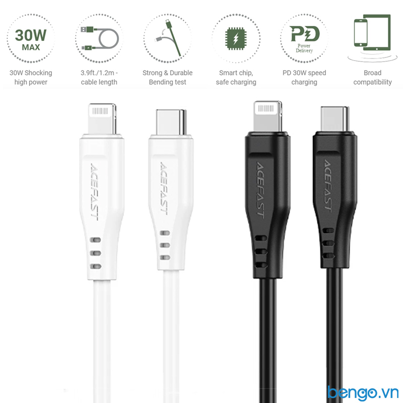 Cáp ACEFAST USB-C to Lightning dài 1.2m - C3-01
