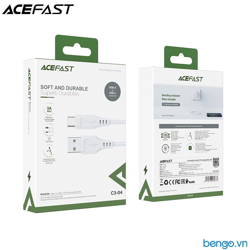 Cáp ACEFAST USB-A to USB-C dài 1.2m - C3-04