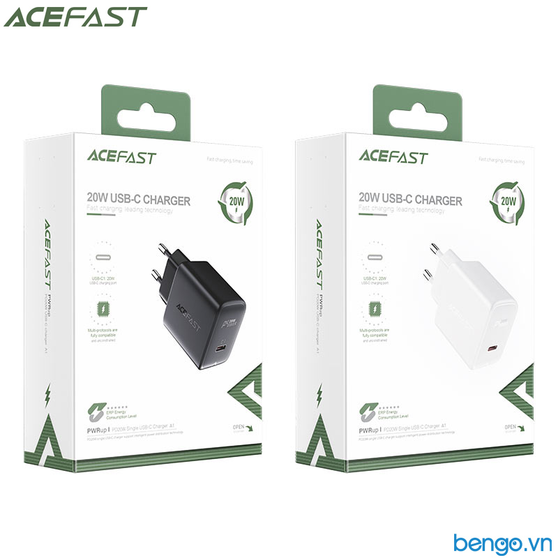 Sạc Nhanh ACEFast A1 PD3.0 20W USB-C (EU) - Bảo Hành 18 Tháng