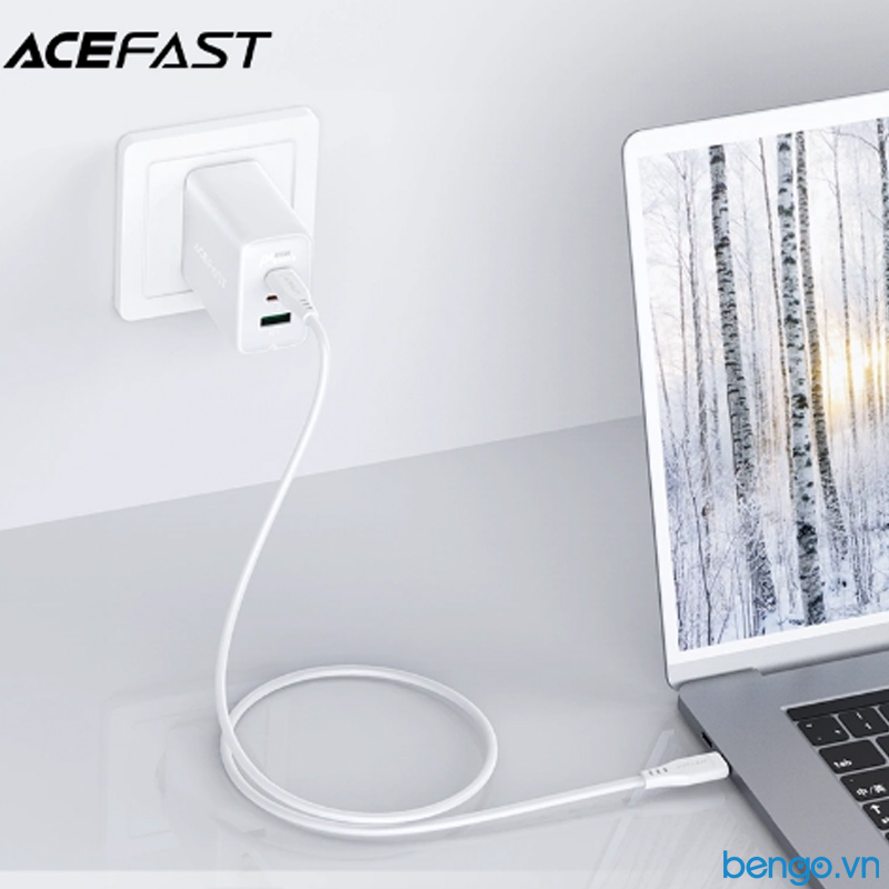 Sạc Nhanh ACEFast A15 PD3.0 65W 3 Cổng USB-C+USB-C+USB-A (US) - Bảo Hành 24 Tháng