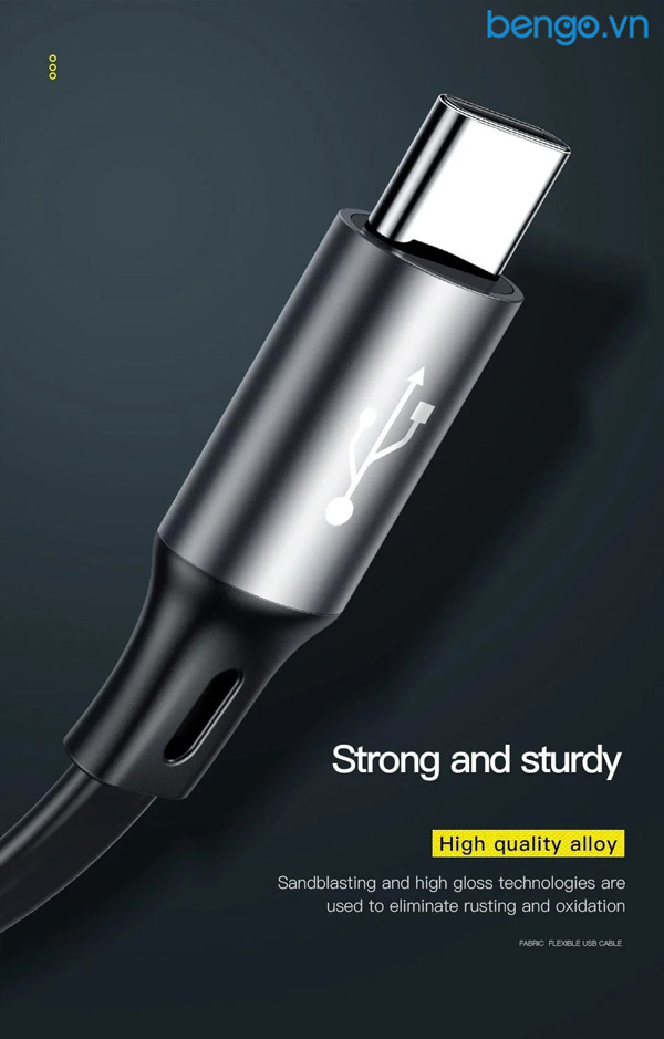 Cáp sạc dây rút Baseus Fabric 3 in 1 Flexible Cable tích hợp 3 đầu USB-C/Micro USB/Lightning 1.2m