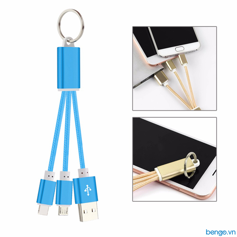 Cáp sạc 2 in 1 chuẩn Lightning và MicroUSB Cáp sạc 2 in 1 chuẩn Lightning và MicroUSB