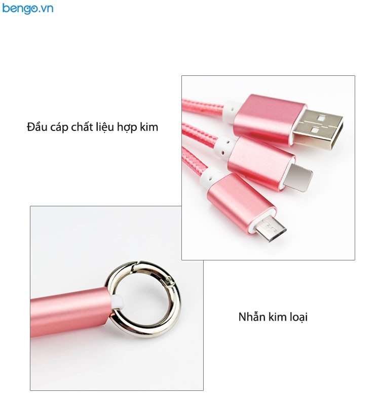 Cáp sạc 2 in 1 chuẩn Lightning và MicroUSB Cáp sạc 2 in 1 chuẩn Lightning và MicroUSB
