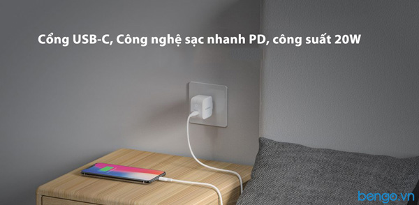 Sạc nhanh Innostyle Minigo III USB-C PD 20W - IC20PDWHI