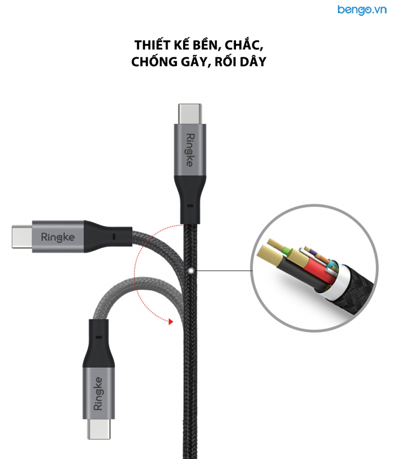 Cáp sạc USB Type C to Type C Ringke Cable