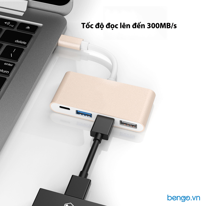Cáp chuyển USB-C qua USB-C/USB 3.0/2 cổng USB 2.0