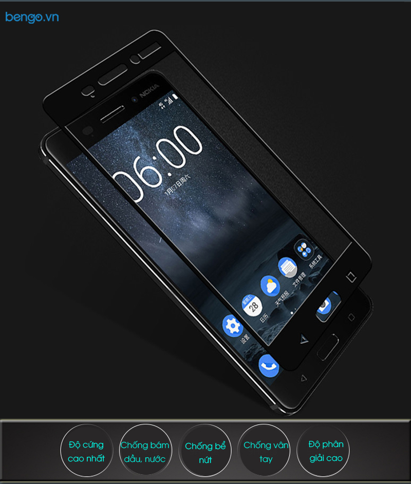 Dán màn hình cường lực Nokia 6 GOR Full màn hình Dán màn hình cường lực Nokia 6 GOR Full màn hình