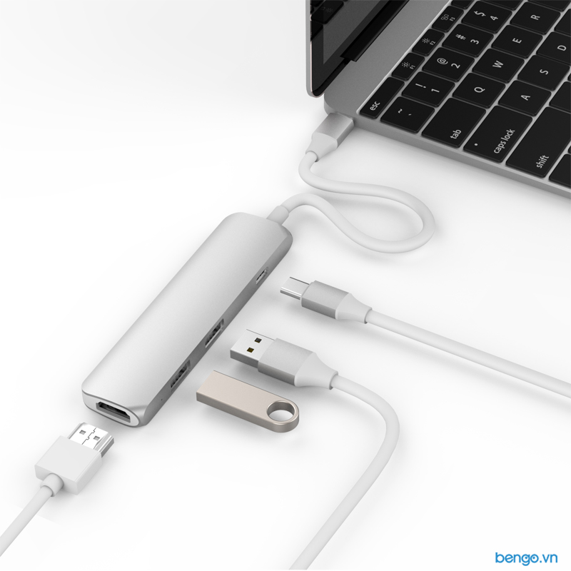 Cổng chuyển Hyperdrive 4K HDMI USB-C Hub for MacBook, PC & Devices
