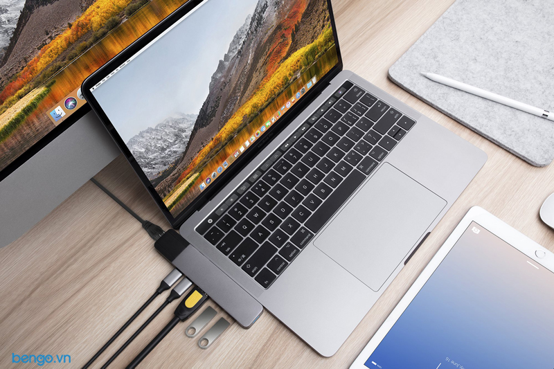 Cổng chuyển Hyperdrive NET 6 in 2 Hub for USB-C MacBook Pro 2016/2017/2018