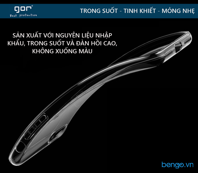 Ốp lưng Huawei Mate 9 TPU dẻo trong suốt GOR Ốp lưng Huawei Mate 9 TPU dẻo trong suốt GOR