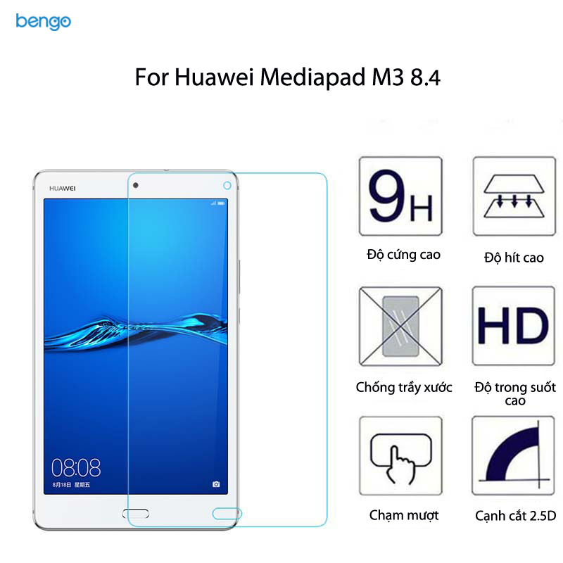 Dán màn hình cường lực Huawei Mediapad M3 8.4 9H+ Pro Dán màn hình cường lực Huawei Mediapad M3 8.4 9H+ Pro