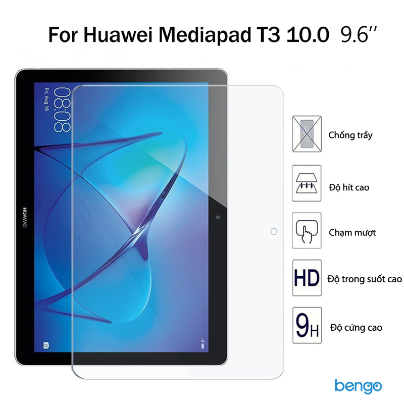 Dán màn hình cường lực Huawei Mediapad T3 10 (2017) 9H+