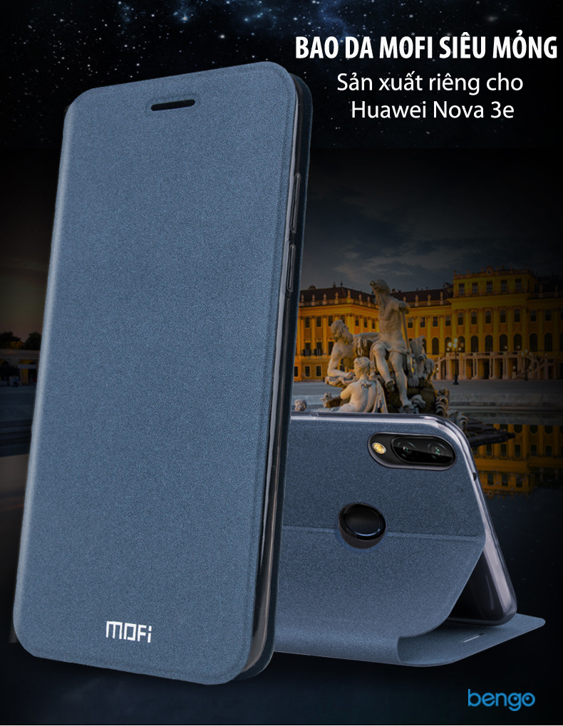 Bao da Huawei Nova 3e MOFI lõi thép siêu mỏng