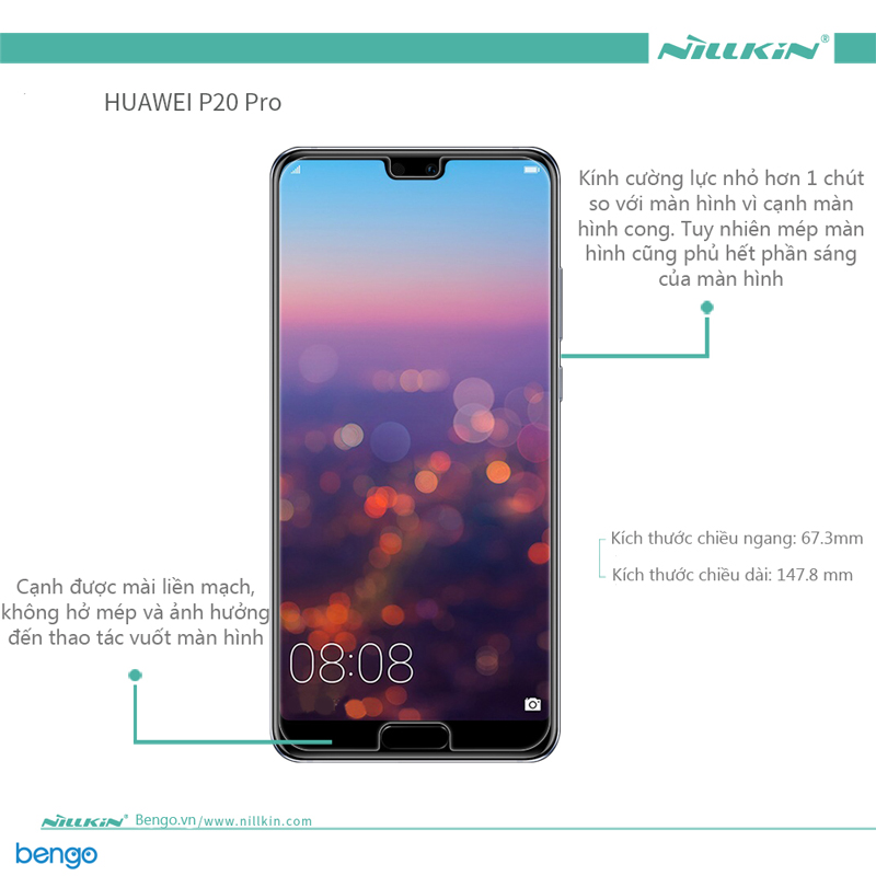 Kính cường lực Huawei P20 Pro Nillkin Amazing H + PRO Kính cường lực Huawei P20 Pro Nillkin Amazing H + PRO