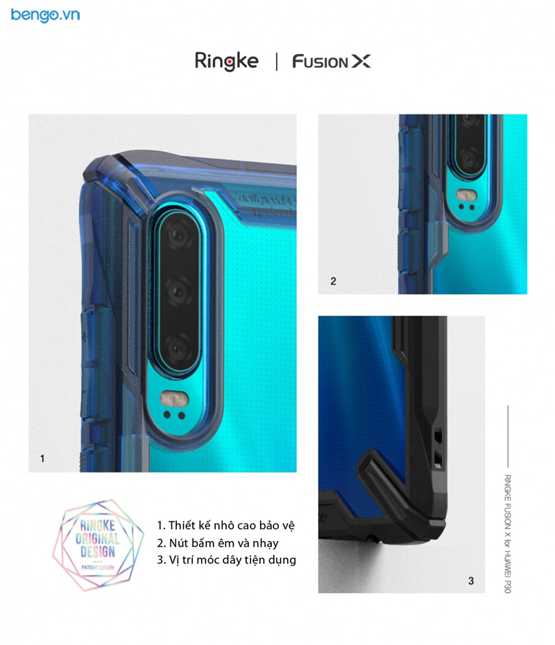Ốp lưng Huawei P30 Ringke Fusion X