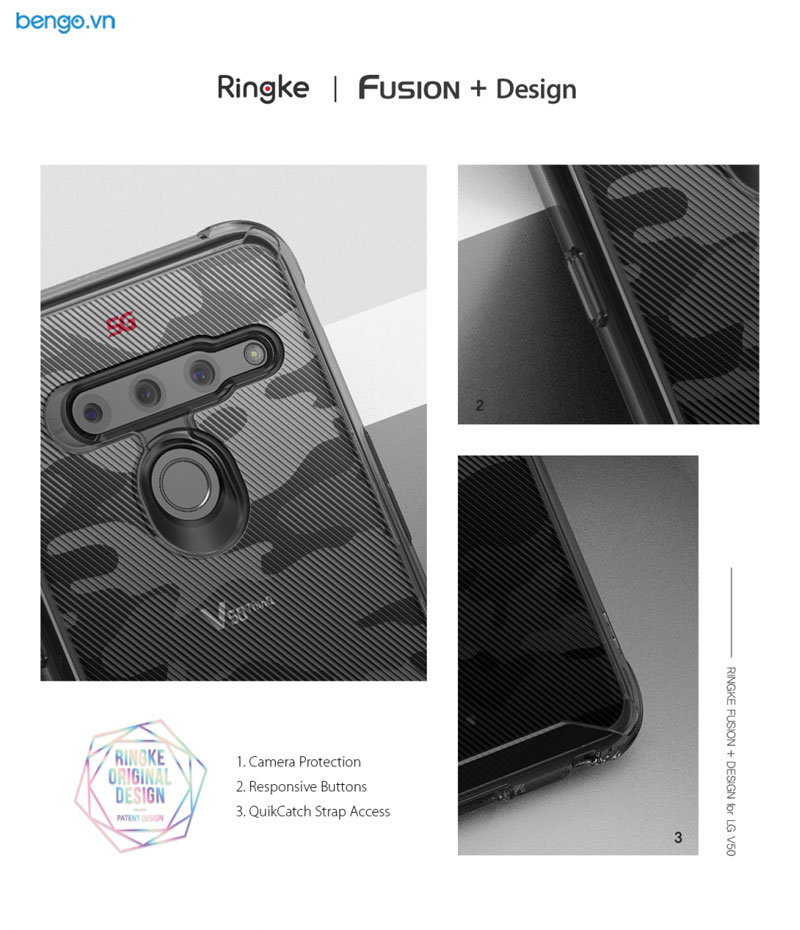 Ốp lưng LG V50 Ringke Fusion Design