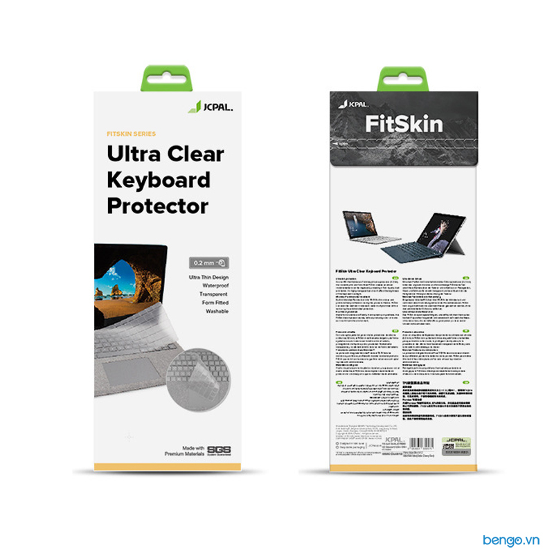 Phủ bàn phím Microsoft Surface Laptop 1 & 2 JCPAL FitSkin TPU